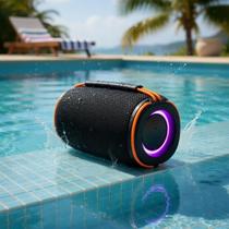 Caixa de Som Bluetooth Portátil com LED RGB e Conexão Rápida