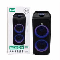 Caixa de Som Bluetooth Portátil FAM A602 900W LED RGB FM USB AUX TWS Recarregável Caixa de Som Bluetooth Portátil FAM A602 900W LED RGB FM USB AUX TWS Recarregável