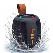 Caixa de Som Bluetooth Portátil Grave Reforçado com LED 50W USB Resiste a Agua