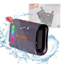 Caixa de Som Bluetooth Portátil LED 30W Prova D'agua com Alça Eletromex EL-1103 Caixa de Som Bluetooth Portátil LED 30W Prova D'agua com Alça Eletromex EL-1103