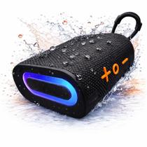 Caixa De Som Bluetooth Portátil Potente Com LED Grave Forte Resistente Água