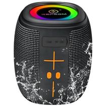 Caixa de Som Bluetooth Portátil Recarregável Som Potente Com Iluminação RGB