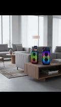 Caixa de Som Bluetooth Portátil RGB 2 Alto-Falantes
