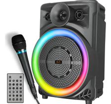 Caixa De Som Bluetooth Portatil Super Potente Led Com Microfone 2000W pmpo