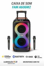 Caixa de Som Bluetooth Portátil USB/FM 1.200W FAM A606M2 Caixa de Som Bluetooth Portátil USB/FM 1.200W FAM A606M2
