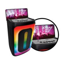 Caixa de som Bluetooth Potente Multimídia com LED RGB Subwoofer TWS Estéreo sem fio QS-829 XTRAD