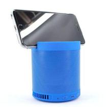 Caixa De Som Bluetooth Q3 Usb Mp3 Aux Com Suporte Celular Azul