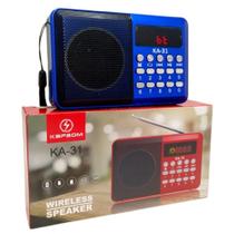 Caixa de som Bluetooth Rádio FM Portátil com Display Kapbom - KA-31 - Kapbom KA-31