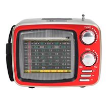 Caixa de Som Bluetooth Rádio Retrô Vintage Cor:Vermelho