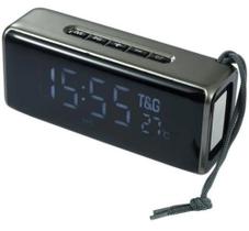 Caixa de som bluetooth relogio digital