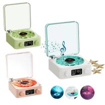 Caixa De Som Bluetooth Retrô Vintage Luminária Sons do Mar Despertador