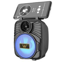 Caixa de Som Bluetooth Sem Fio Altomex 8w Potente Alça LED Mini Caixinha Portátil Pequena - Azul