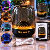 Caixa De Som Bluetooth Sem Fio RGB Portátil Multifuncional Para Celular Caixa Potente LED Inox Caixa De Som Bluetooth Sem Fio RGB Portátil Multifuncional Para Celular Caixa Potente LED Inox