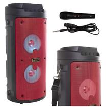 Caixa de Som Bluetooth Torre Portátil Ultra Booster com Microfone Potência, Qualidade de Som e Versatilidade para Todos os Momentos