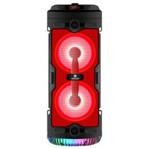 Caixa de som bluetooth Torre recarregável amplificada potente Led RGB Ultra Booster
