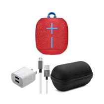 Caixa de Som Bluetooth Ultimate Ears WONDERBOOM 2 Vermelha Kit Caixa de Som Bluetooth Ultimate Ears WONDERBOOM 2 Vermelha Kit