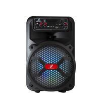 Caixa de som bluetooth usb cartao auxiliar 30w recarregavel led x-cell xc-qs-811