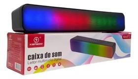 Caixa De Som Bluetooth Usb E Micro Sd Amplificada Com Led