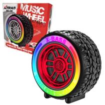 Caixa De Som Bluetooth Usb Multimídia Formato Roda Rgb Rádio