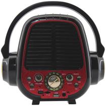 Caixa De Som Bluetooth USB SD Rádio FM Vermelho CNN100BT