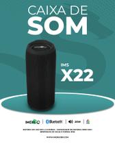Caixa de Som Bluetooth X22: 20W, Som Natural e Claro, IPX6, Mãos Livres, Bateria 3600mAh, Perfeita para Multimídia - Pre