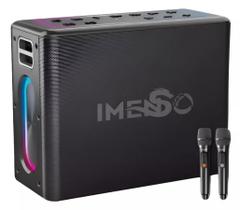 Caixa de Som Bluetooth X32: 120W com Microfones Sem Fio, IPX4, Luzes RGB e Conexão TWS. Ideal para festas e karaokê!