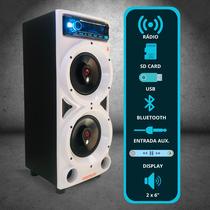 Caixa de som bob residencial amplificada 450w bluetooth 110/220v