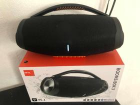 Caixa de Som Boombox 3 Bluetooth Potente 80W com Grave Forte e LED