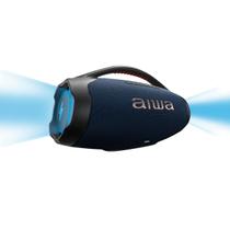 Caixa de Som Boombox Plus AIWA 200W BT 30H IP66 RGB - BBS-01 Cor:Azul Meia Noite
