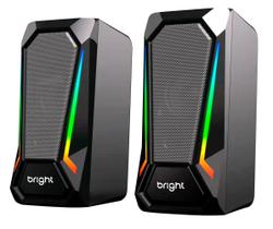 Caixa de Som Bright Pegasus c/ Iluminação RGB c/ Entrada USB
