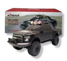 Caixa De Som Carrinho Picape Led 7w Bluetooth Rádio Fm Entrada Usb SD Card