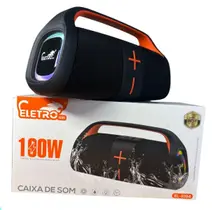 Caixa De Som Com Alça 100w à Prova D água Bluetooth Potente Portátil Com Led