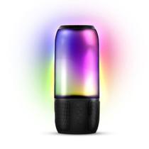 Caixa de som com Bluetooth Auxiliar LIGHTSHOW Novik 8W com Leds Woofer de 5,25 Polegadas