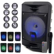 Caixa De Som Com Controle E Microfone, Rádio FM USB Entrada Cartão De Memória Bluetooth 5.0 15W DBH6105
