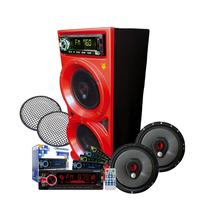 caixa de som com falantes de 6 polegadas tela de proteção awdium aw 570t 110/220V