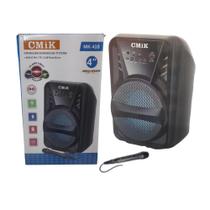 Caixa de som com microfone bluetooth auto falante led portatil karaoke usb sd potente Caixa de som com microfone bluetooth auto falante led portatil karaoke usb sd potente