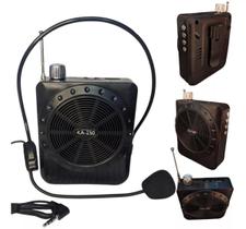 Caixa De Som Com Microfone Kit Professor Amplificador Voz Fm