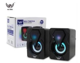 Caixa De Som Computador Digital Speaker Usb 2.0 Al-3082 Led - L-Tomex