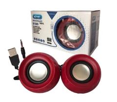 Caixa De Som Computador e Notebook Com 10W RMS KP7029 vermelha Caixa De Som Computador e Notebook Com 10W RMS KP7029 vermelha