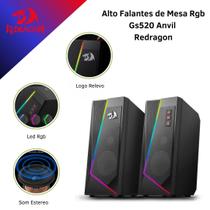 Caixa de Som de Mesa Gamer Redragon Anvil GS520 Rgb Estereo