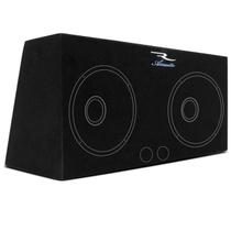 Caixa de Som Dutada para 2 Alto Falantes 8" Polegadas 14 Litros MDF Carpete Preto R-Acoustic