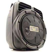 Caixa De Som E Rádio FM Portátil Bluetooth LEDs Preto SD USB Caixa De Som E Rádio FM Portátil Bluetooth LEDs Preto SD USB