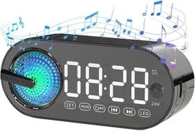 Caixa De Som E Relógio Despertador Portátil + Cartão De Memoria Sd 4gb