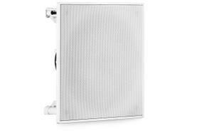 Caixa de Som Embutir Frahm HS 8 Pol. 80w Arandela Quadrada Aluminio Branca Coaxial