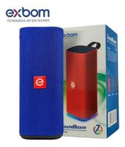 Caixa de Som Exbom Bluetooth Portátil Azul Potência e Estilo em Qualquer Lugar!