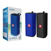 Caixa de Som Exbom Portátil Azul Bateria Duradoura e Som Potente!