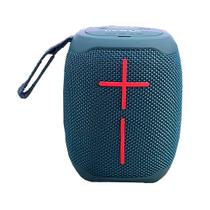 Caixa de Som Fóton 10W Bluetooth Portátil com Aux. Usb Azul Ciano com Led