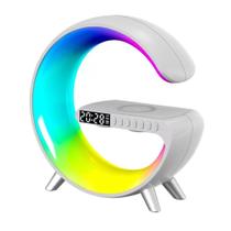 Caixa de som G Speaker Relogio Bluetooth C/ Som Carregador Luminária De Mesa Celular Indução
