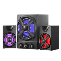 Caixa De Som Gamer 2.1 Subwoofer Multilaser RGB, Conector P2 E Energia USB, 30W RMS SP952