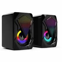 Caixa de Som Gamer 6W para PC Notebook com Led RGB Original Knup